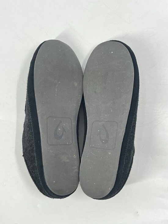 Olukai Moloa Hulu Slipper Gray Felt Slip On Wool Blend Loafers Sz 12